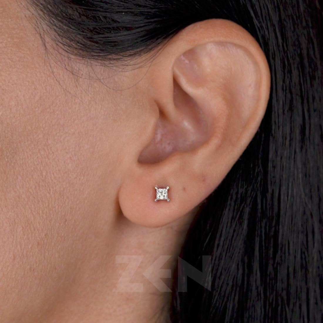 0.36 ct. Solitär Diamant Ohrstecker