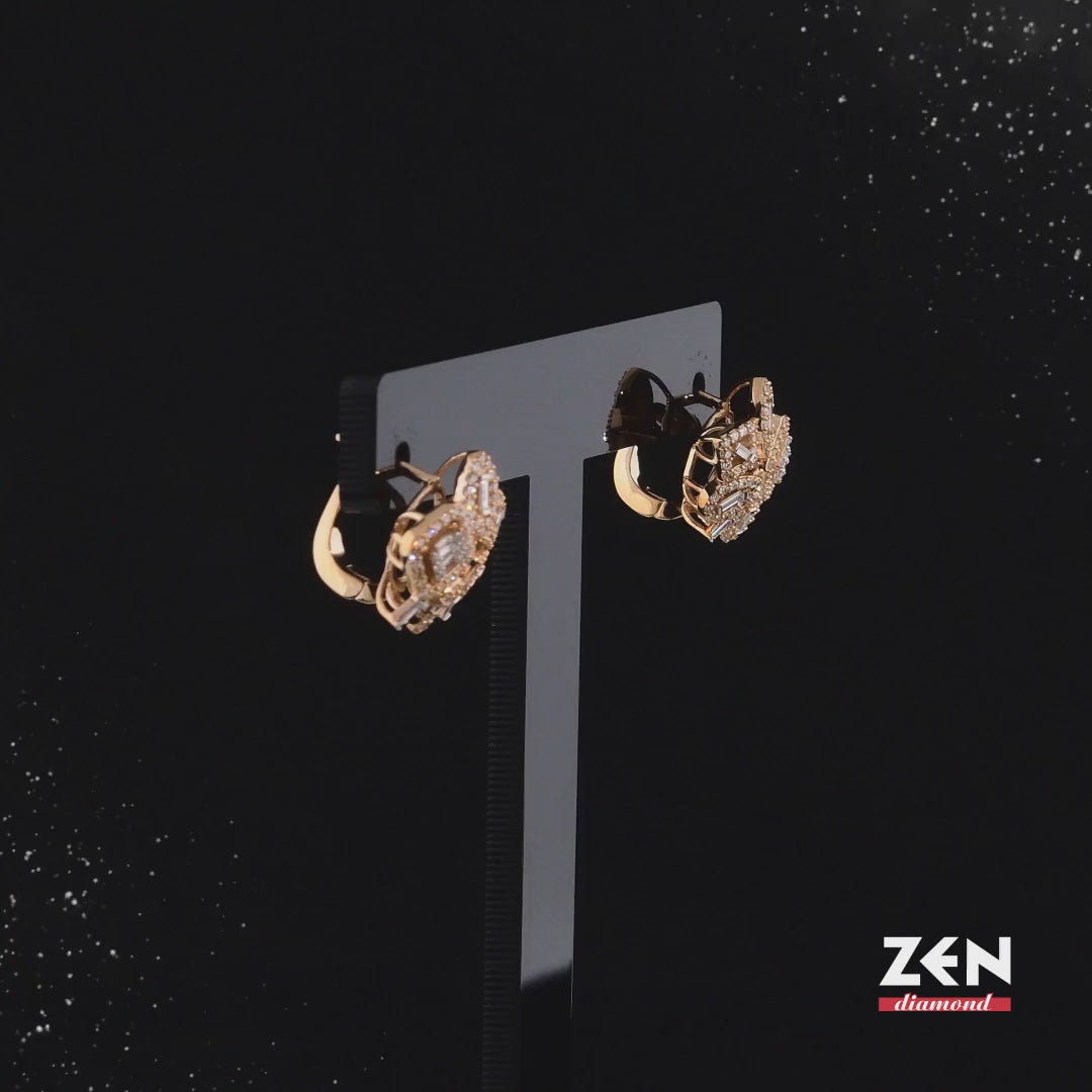 0.67 ct. Baguette Diamond Earrings