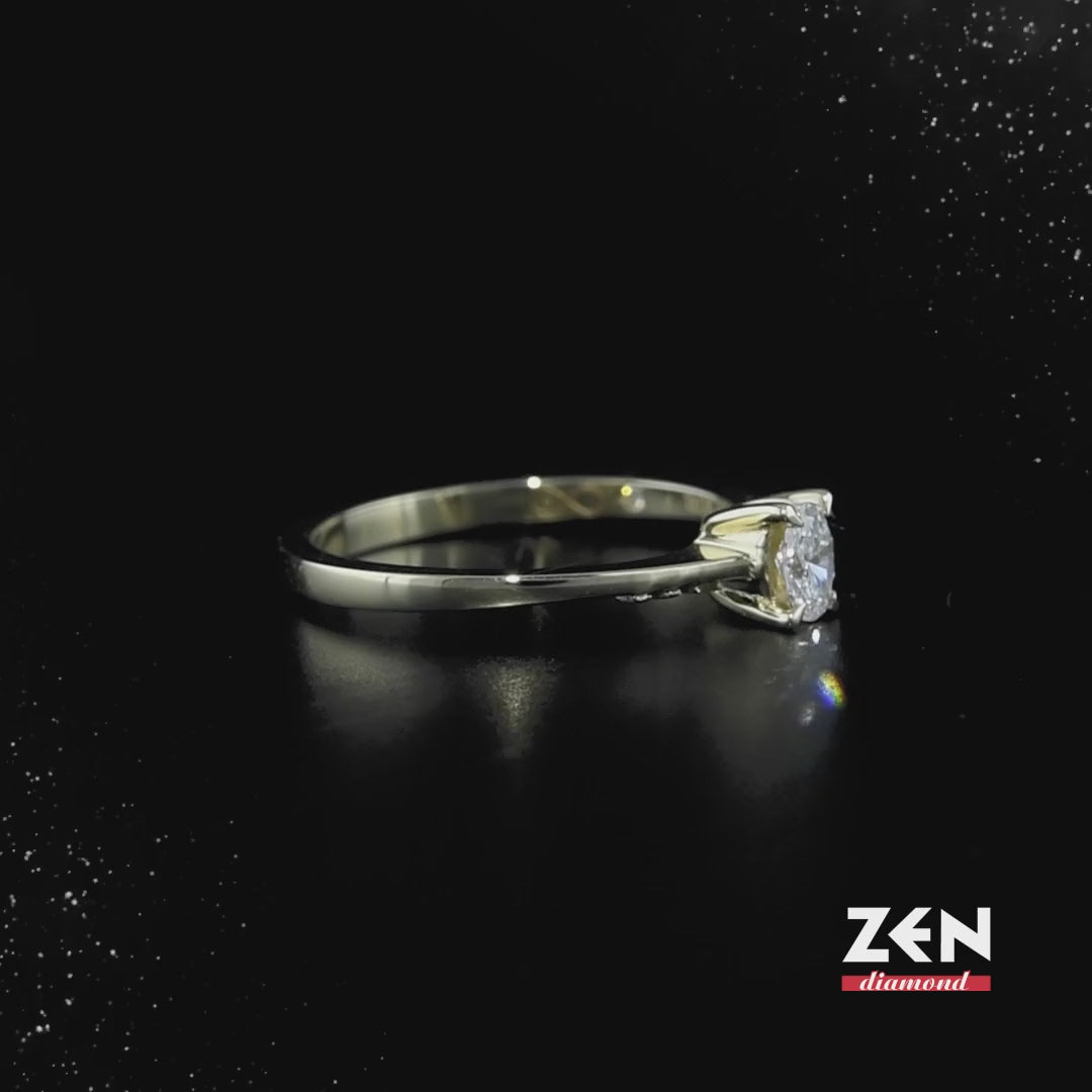 0.19 ct. Ovaler Diamant Verlobungsring