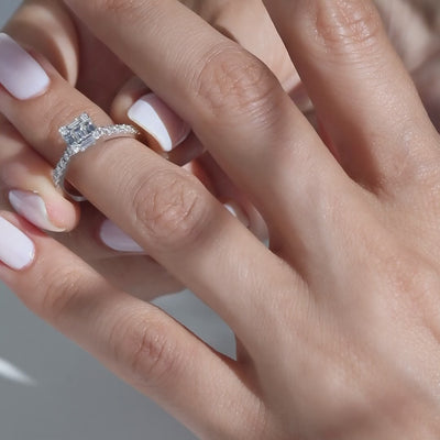 0.61 ct. Baguette Diamantring