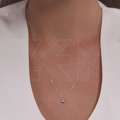 0.09 ct. Solitär Diamant Halskette