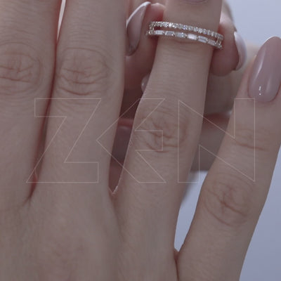 0.44 ct. Baguette Diamantring