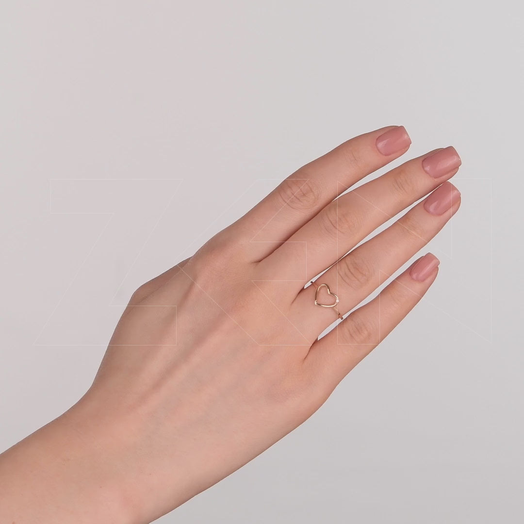 0.01 ct. Herz Diamantring