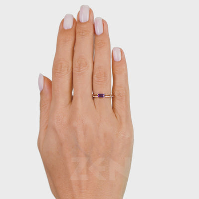 0.36 ct. Amethyst Ring