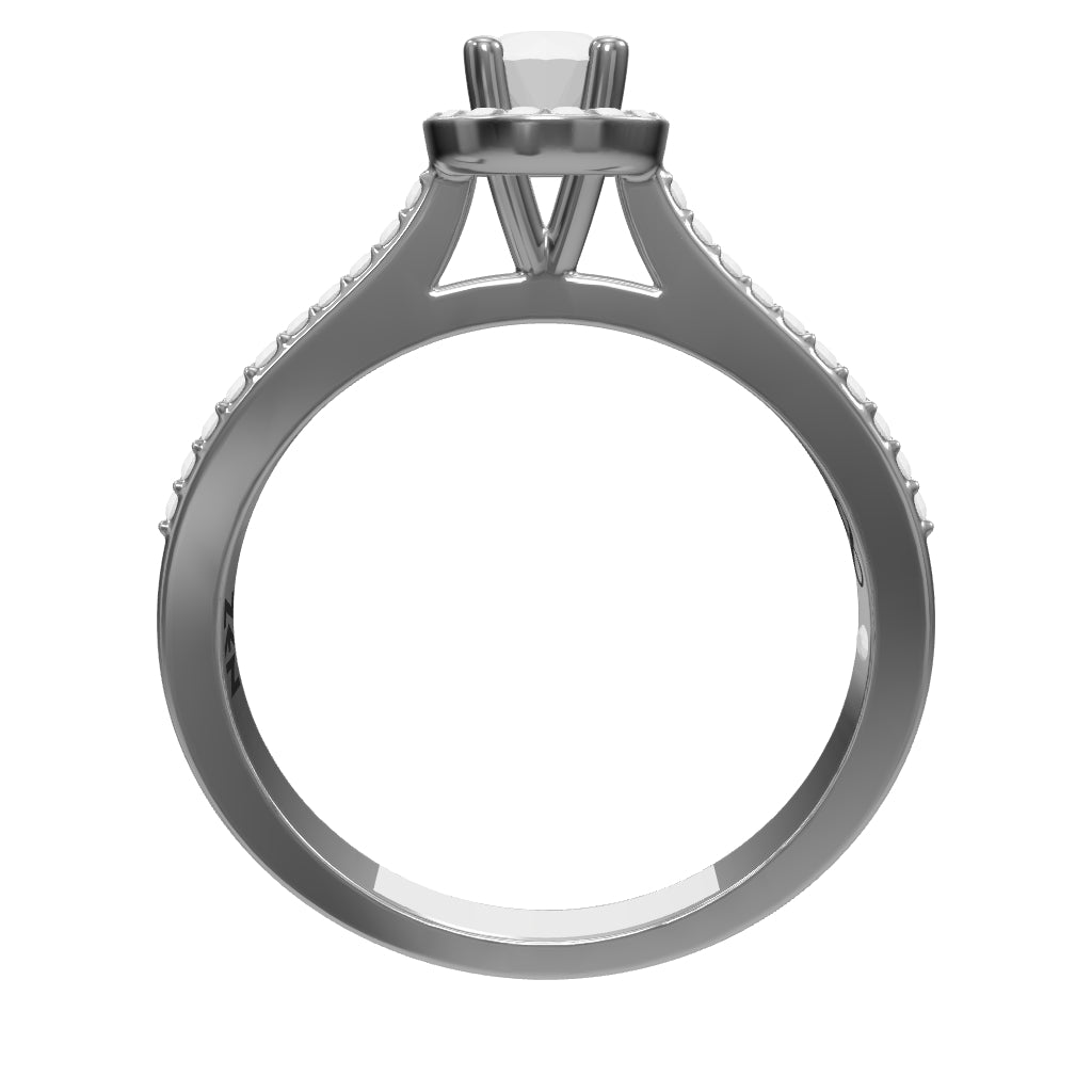 0.37 ct. Halo Diamant Verlobungsring