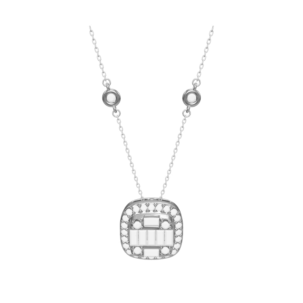 0.74 ct. Baguette Diamond Necklace