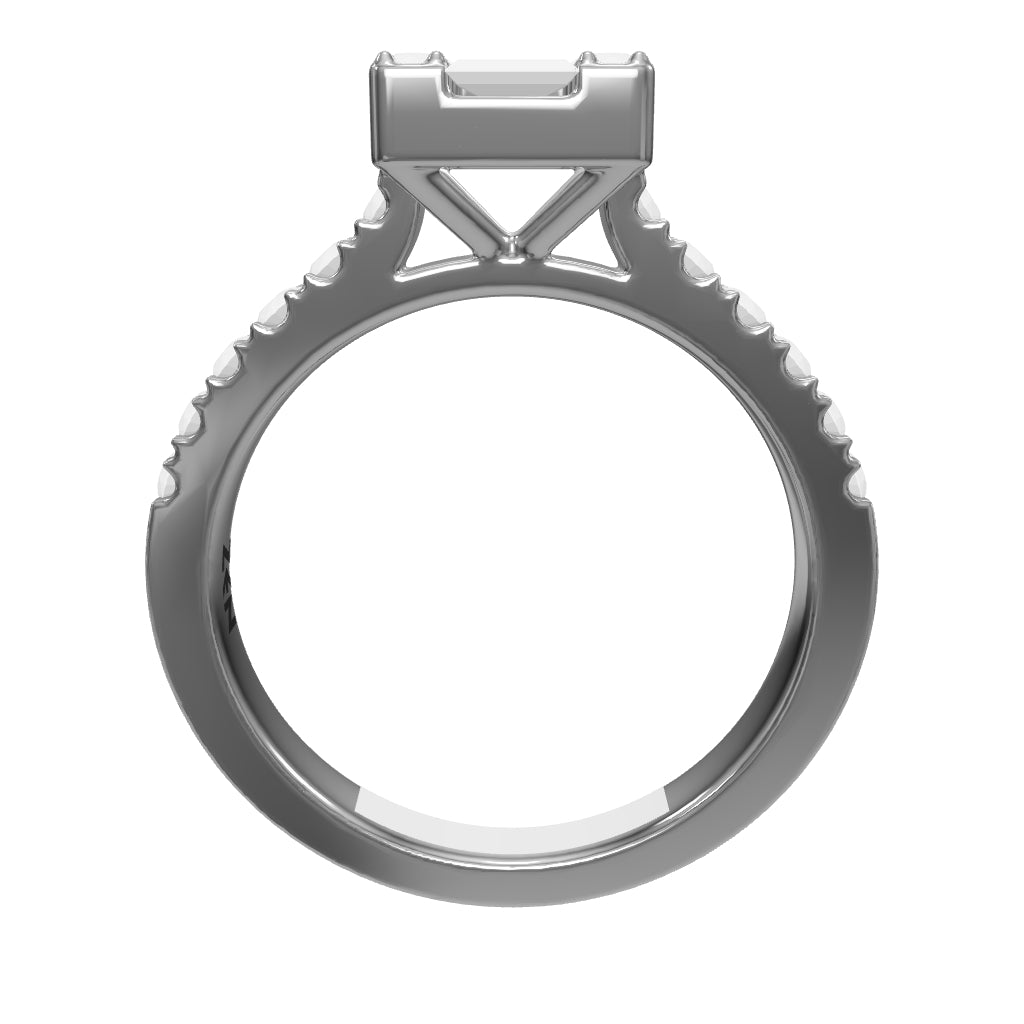 0.61 ct. Baguette Diamantring