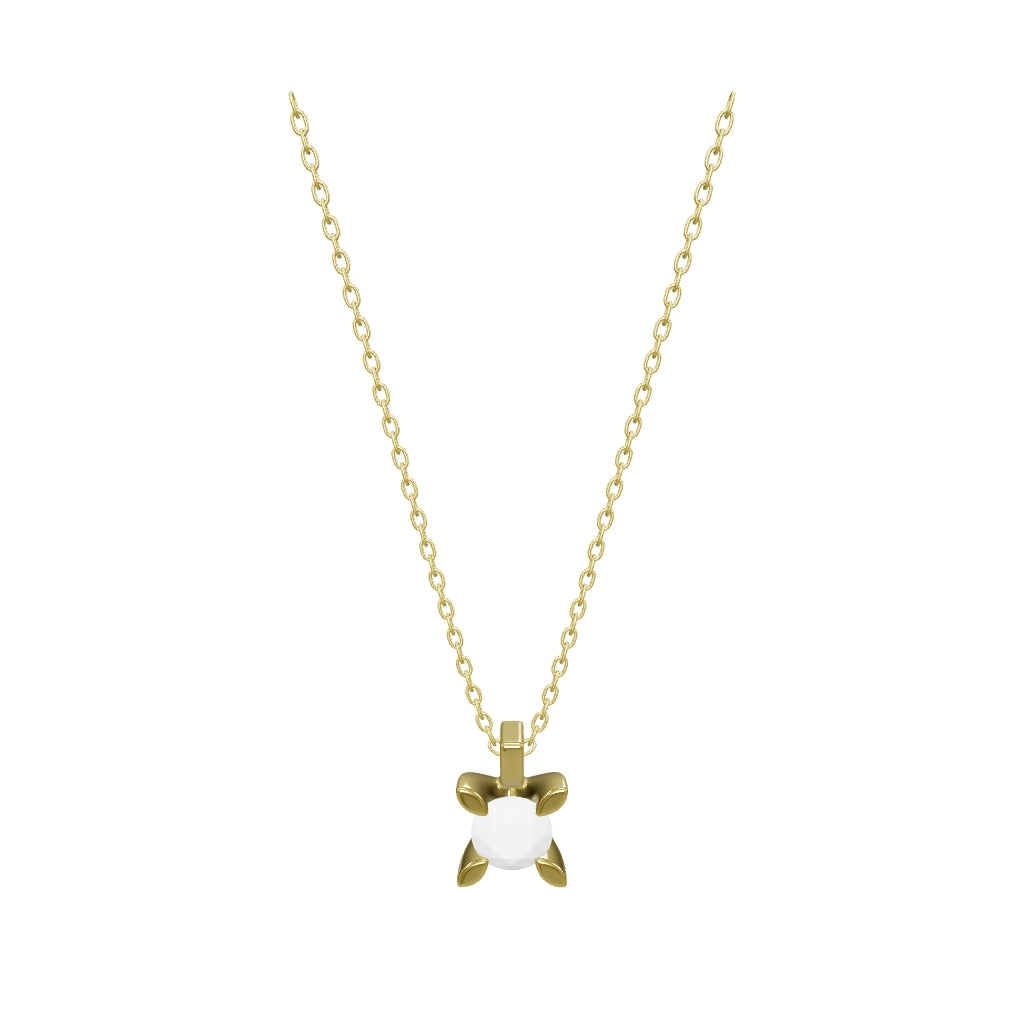 0.08 ct. Solitaire Diamond Necklace