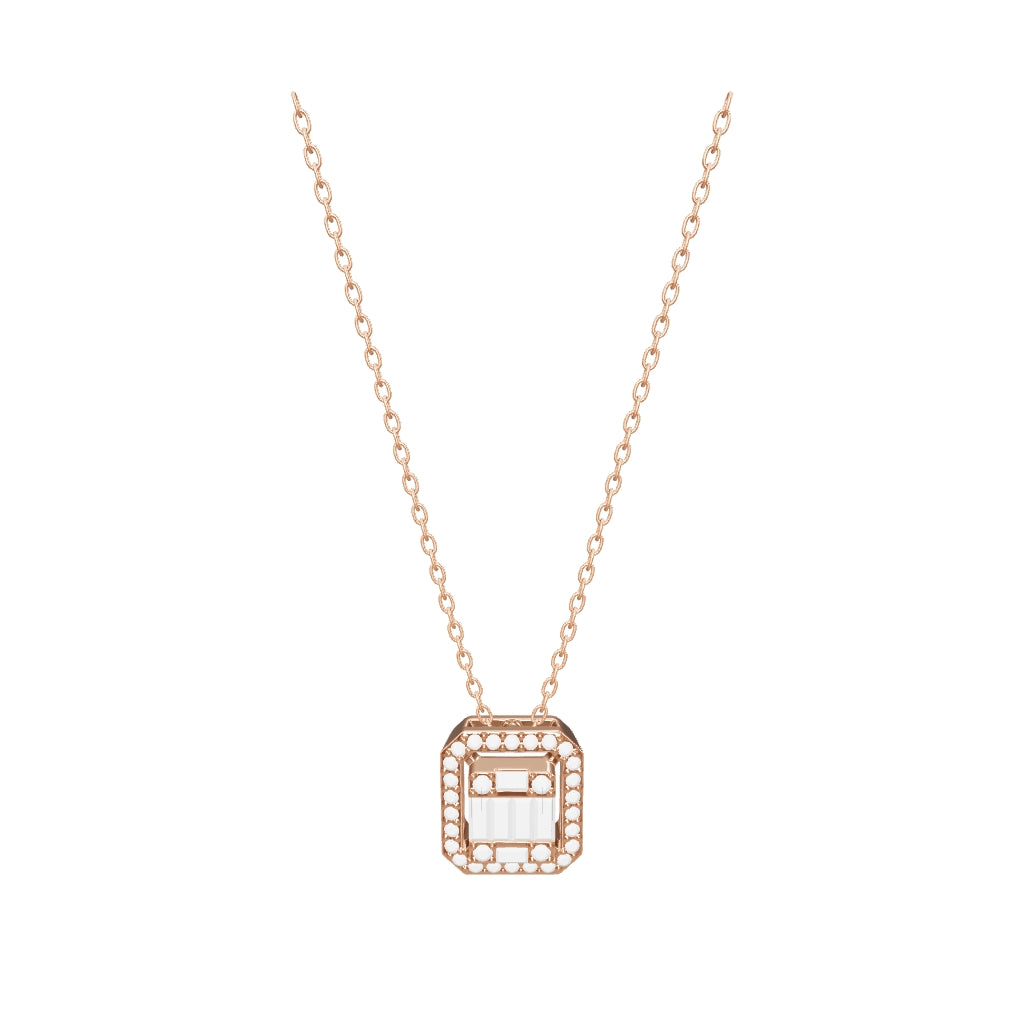 0.19 ct. Baguette Diamant Halskette