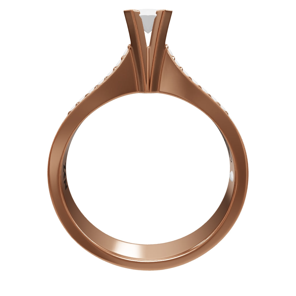 0.17 ct. Seitenstein Diamant Verlobungsring