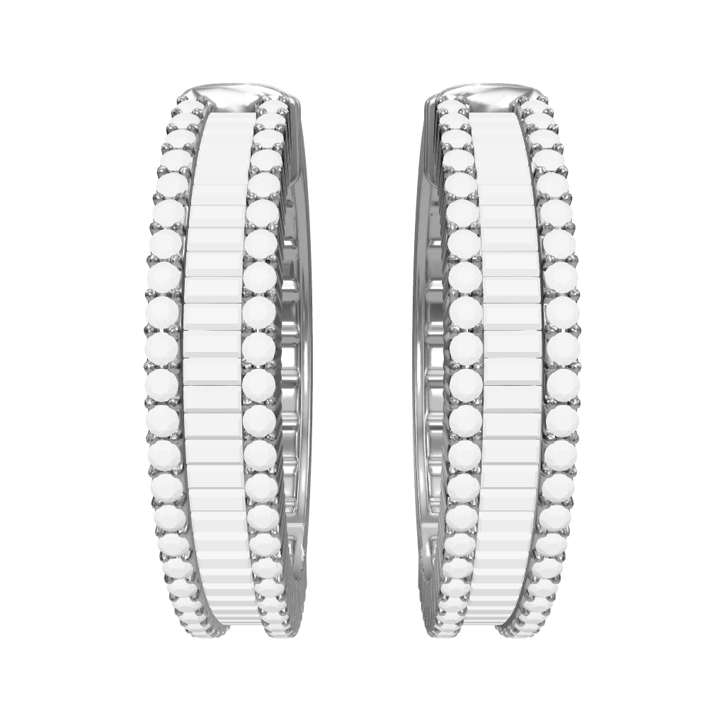1.42 ct. Creolen Diamant Ohrringe