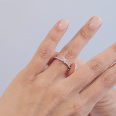 0.23 ct. Seitenstein Diamant Verlobungsring
