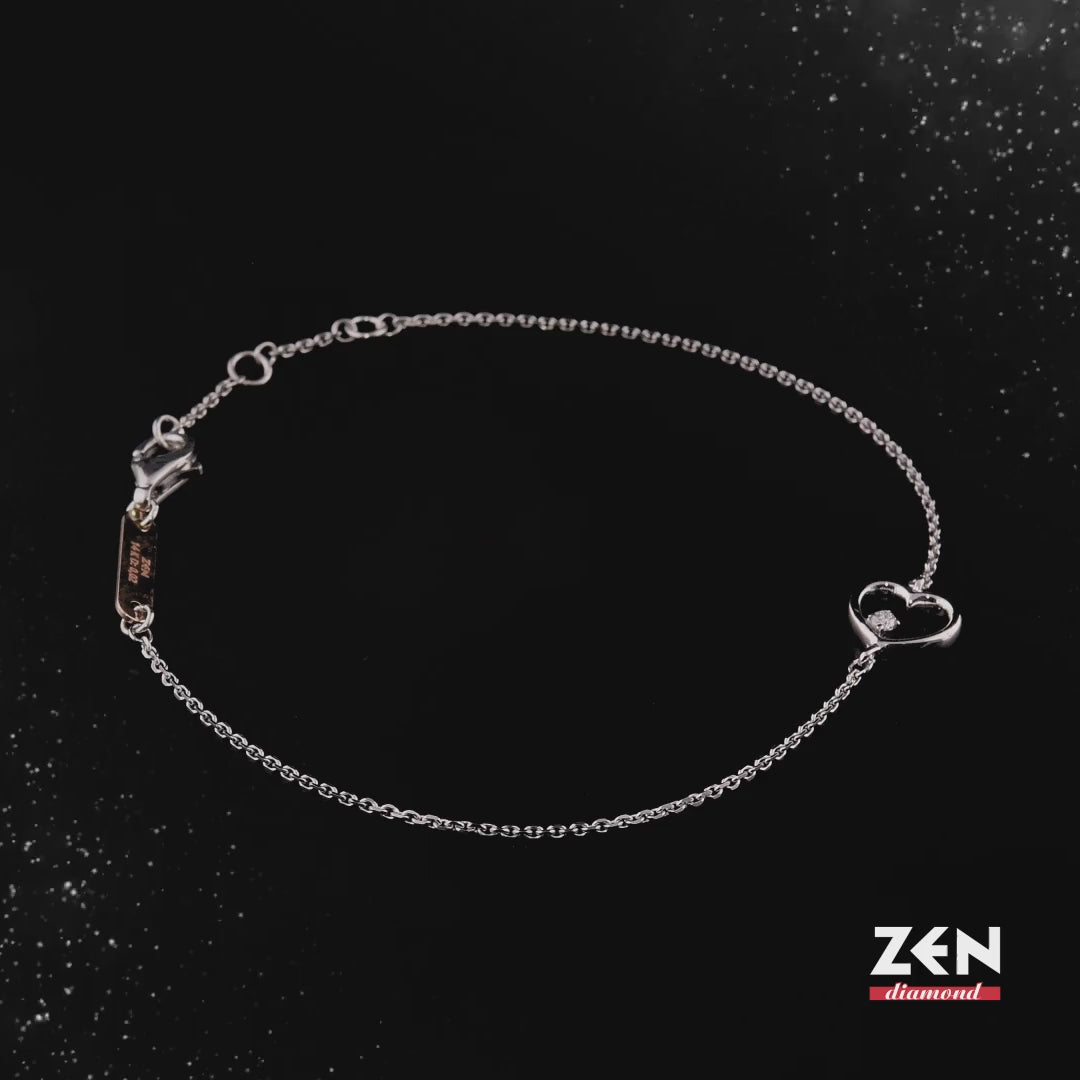 0.02 ct. Herz Diamant Armband