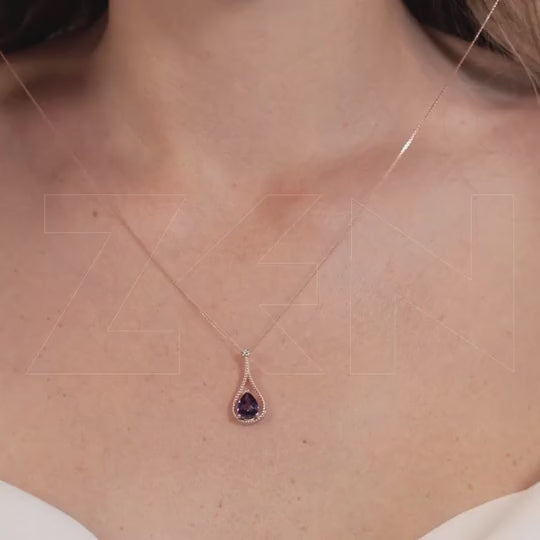 1.33 ct. Amethyst Halskette