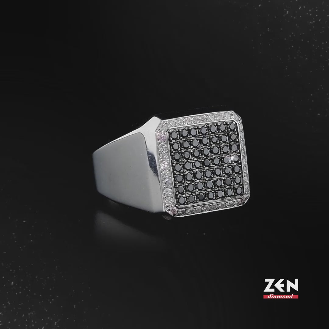 0.90 ct. Men Silver Ring
