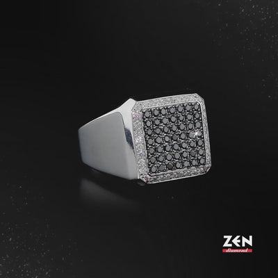 0.90 ct. Men Silver Ring