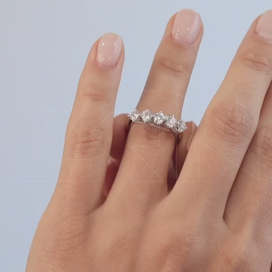 0.50 ct. Fünfstein Diamantring