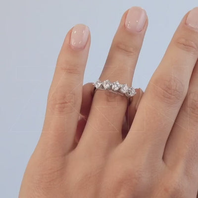 0.50 ct. Fünfstein Diamantring