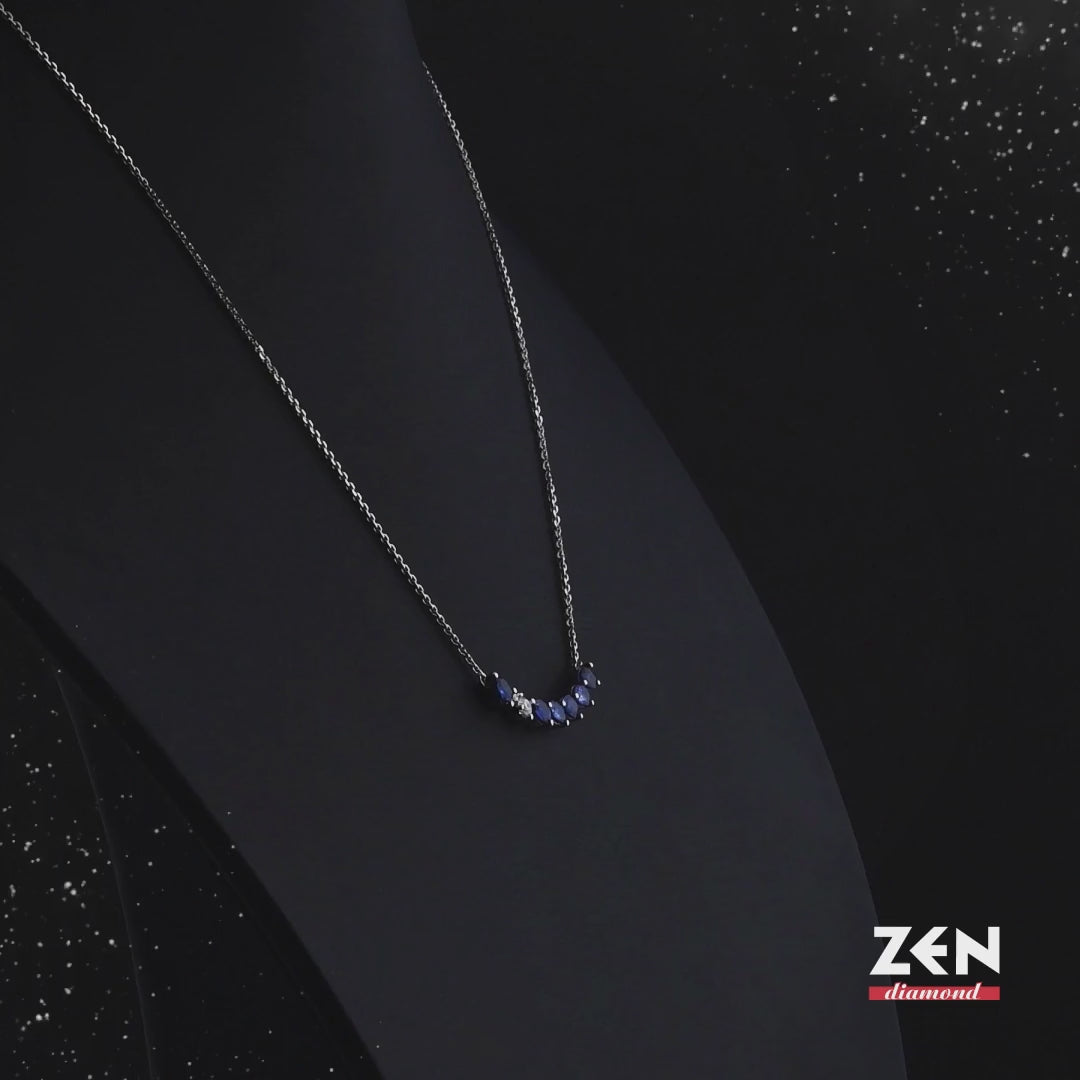 0.99 ct. Saphir Halskette