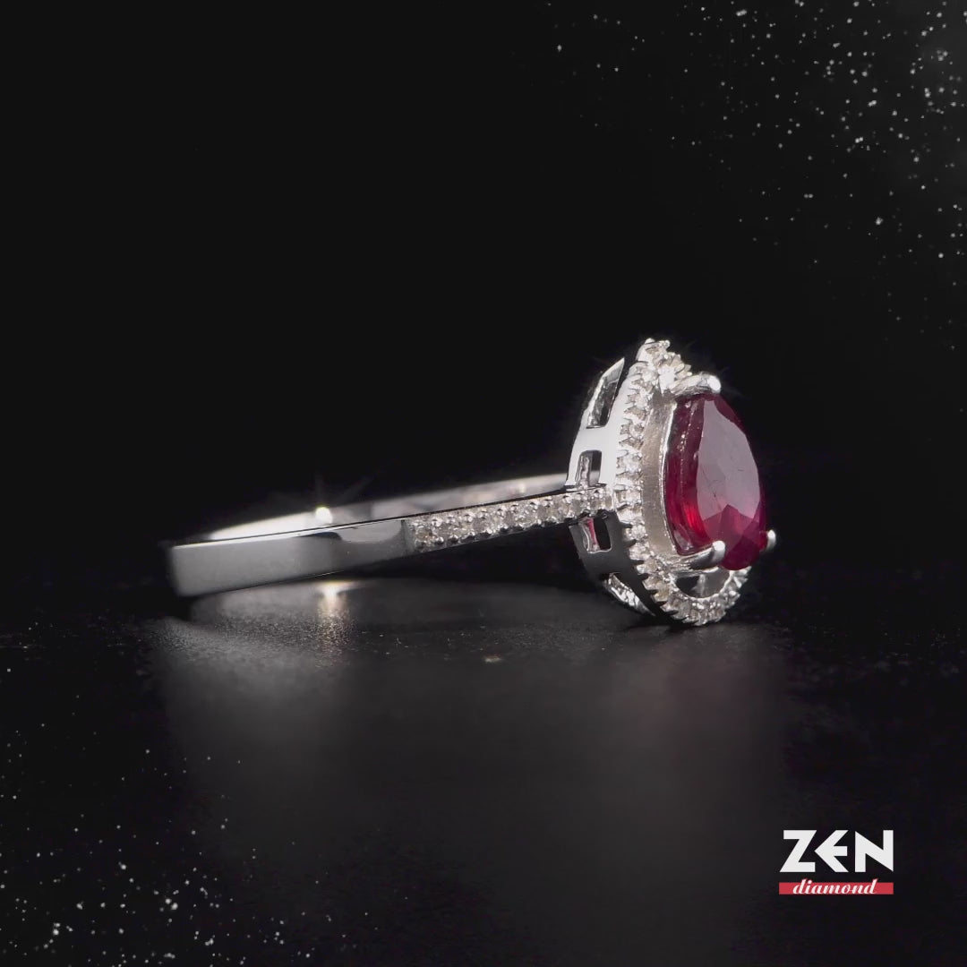 0.87 ct. Rubin Ring