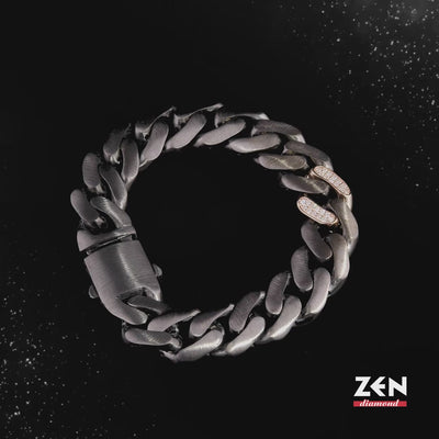 0.30 ct. Men Silver Diamond Bracelet