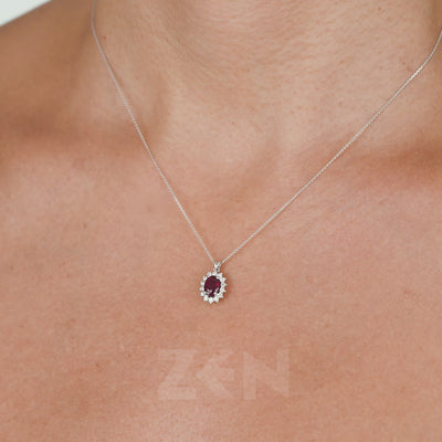 1.25 ct. Ruby Pendant with Chain