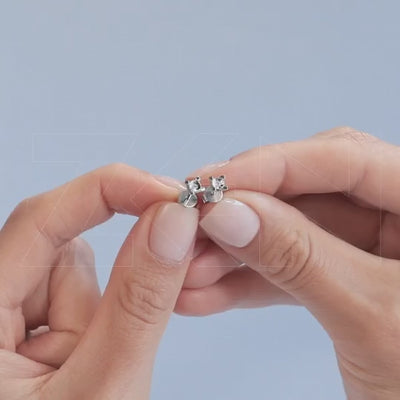 0.04 ct. Solitär Diamant Ohrstecker