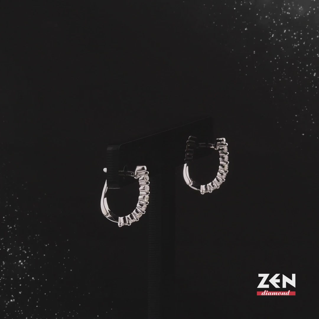 0.35 ct. Creolen Diamant Ohrringe