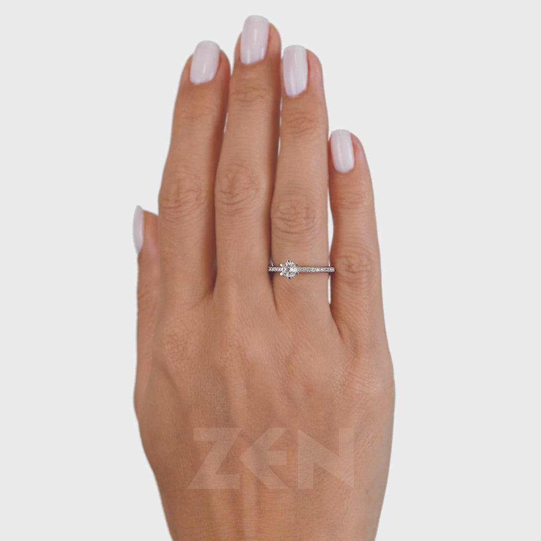 0.60 ct. Seitenstein Diamant Verlobungsring