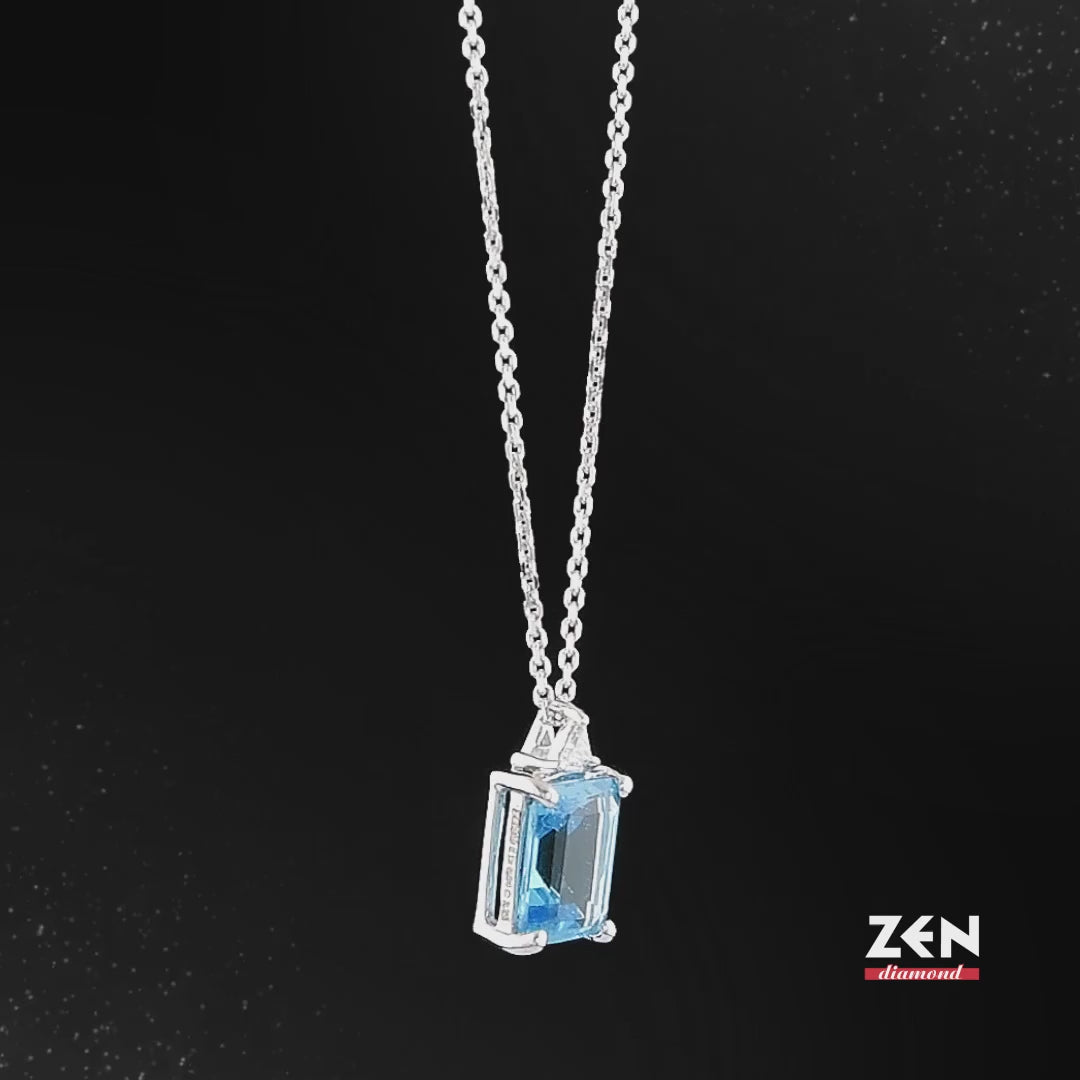2.24 ct. Blue Topaz Necklace