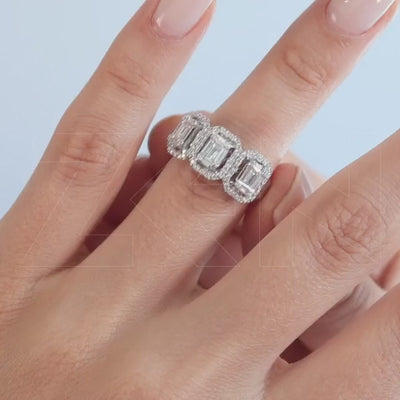 1.01 ct. Baguette Diamantring
