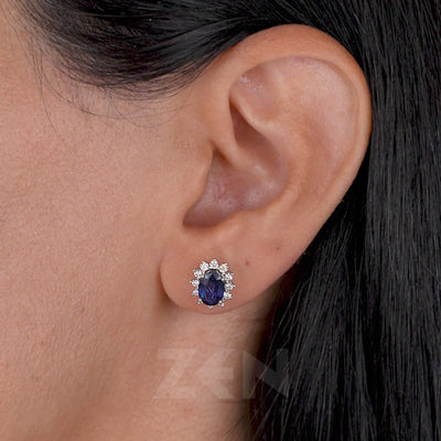 2.28 ct. Sapphire Stud Earrings