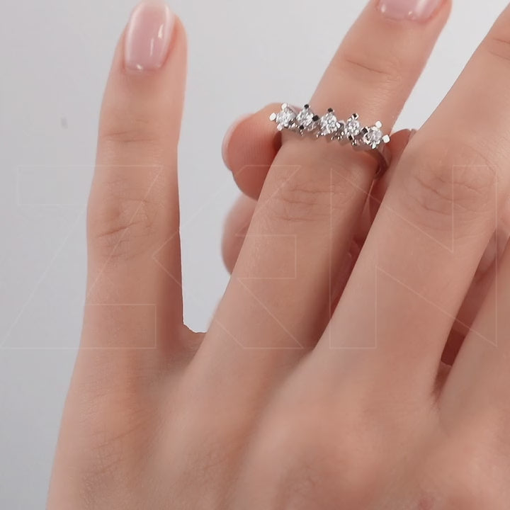 0.50 ct. Fünfstein Diamantring