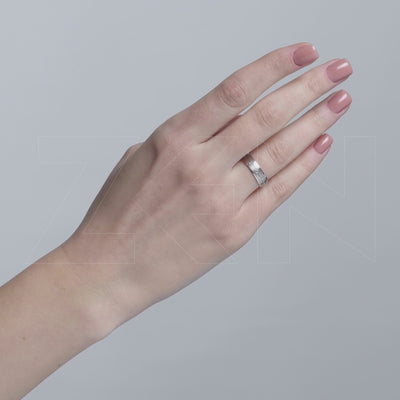 0.04 ct. Modern Wedding Ring for Women