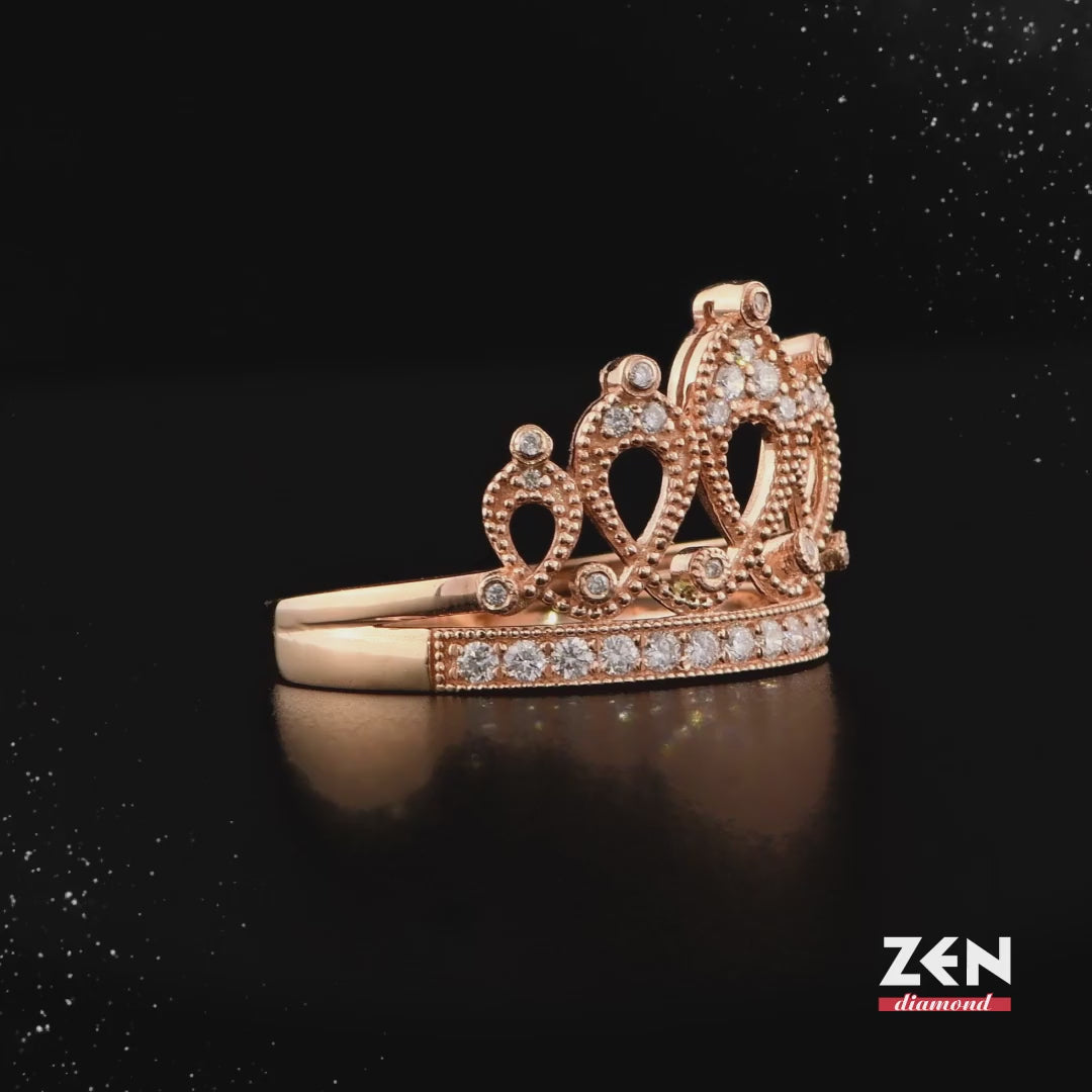 0.26 ct. Krone Diamantring