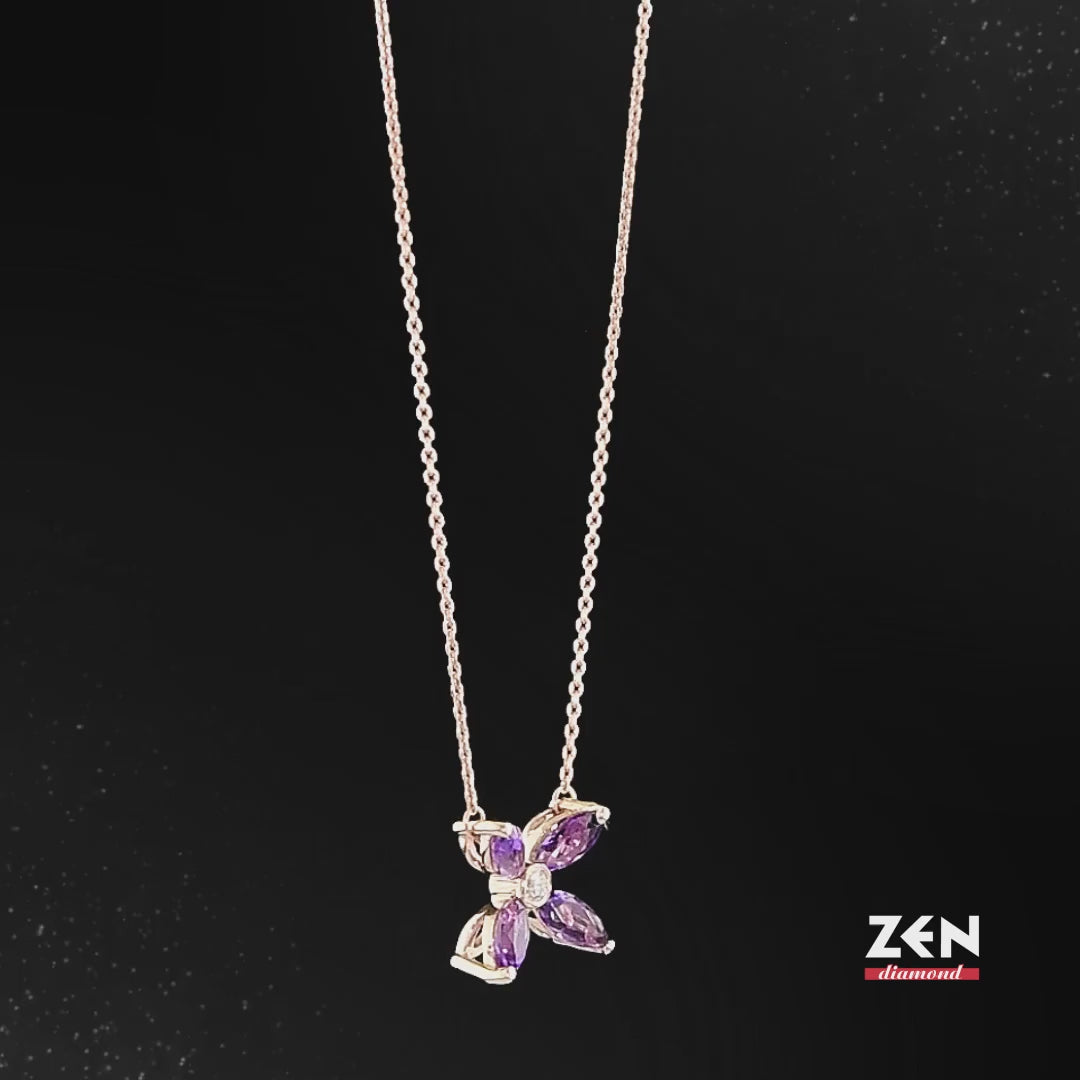0.52 ct. Amethyst Halskette