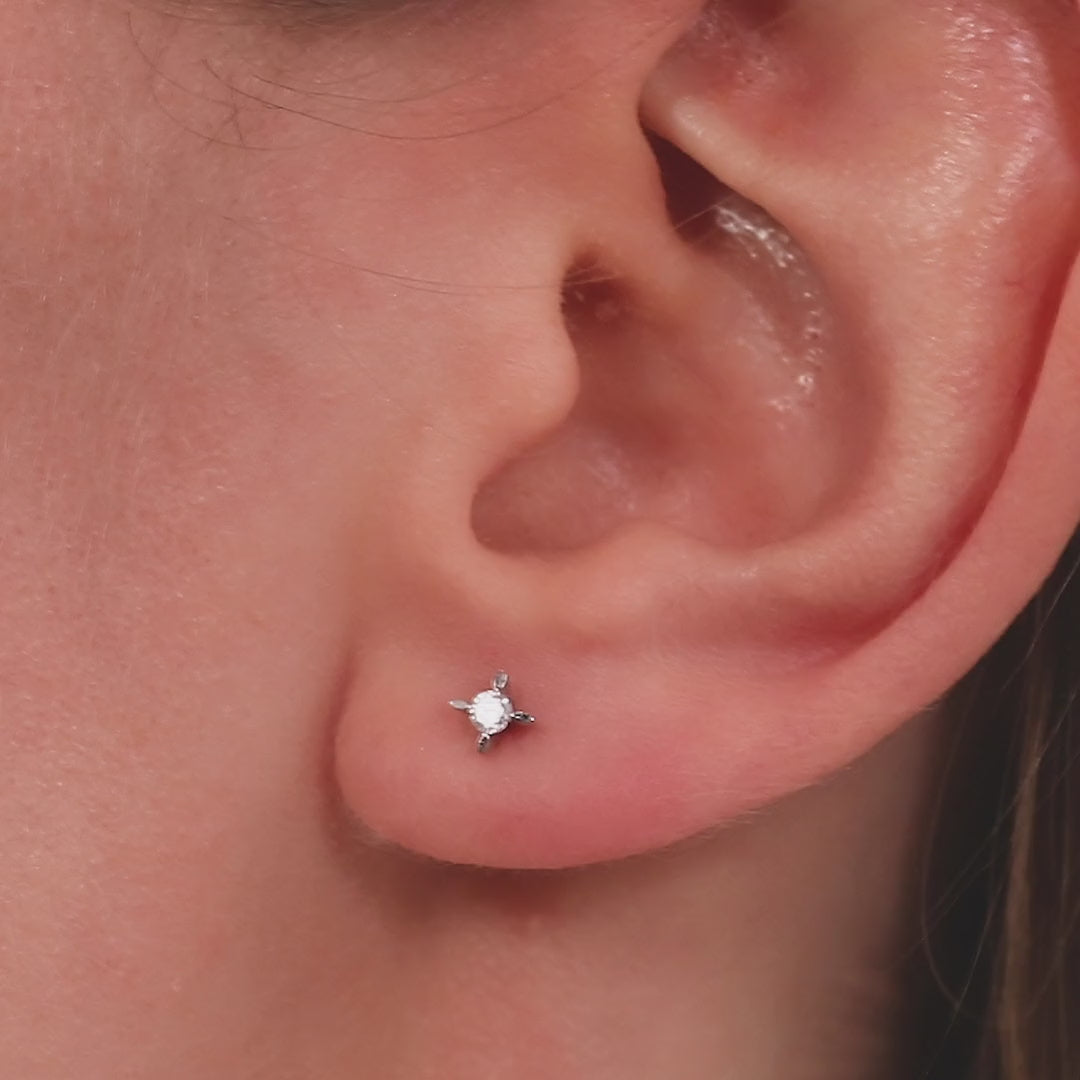 0.08 ct. Solitär Diamant Ohrstecker