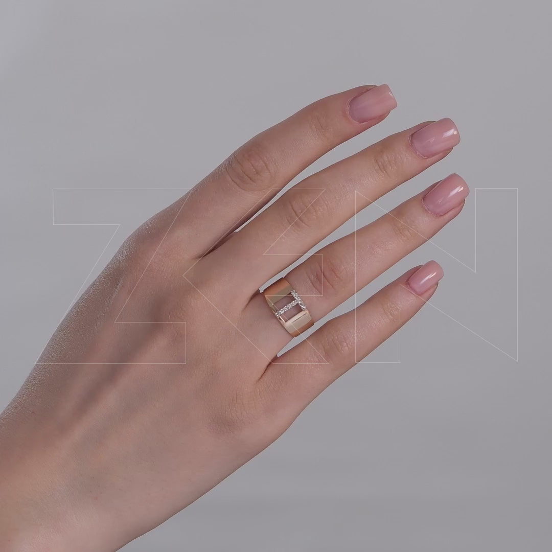 0.08 ct. Letter T Ring