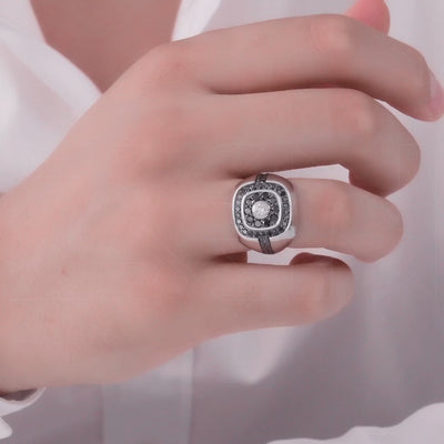 1.75 ct. Herren Silberring