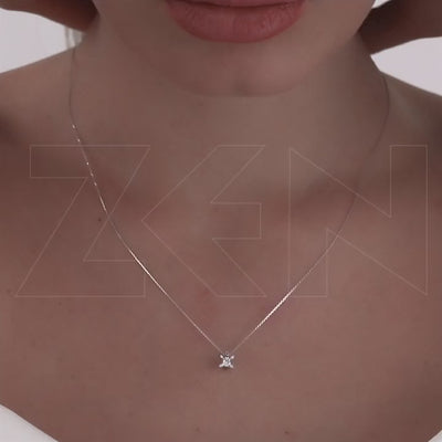 0.23 ct. Solitär Diamant Halskette