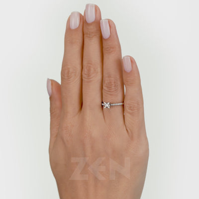0.14 ct. Seitenstein Diamant Verlobungsring