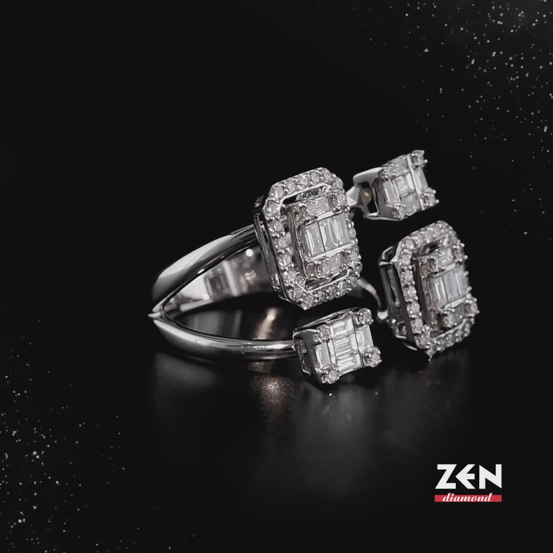 1.04 ct. Baguette Diamantring
