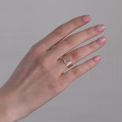 0.12 ct. Buchstaben U Diamantring