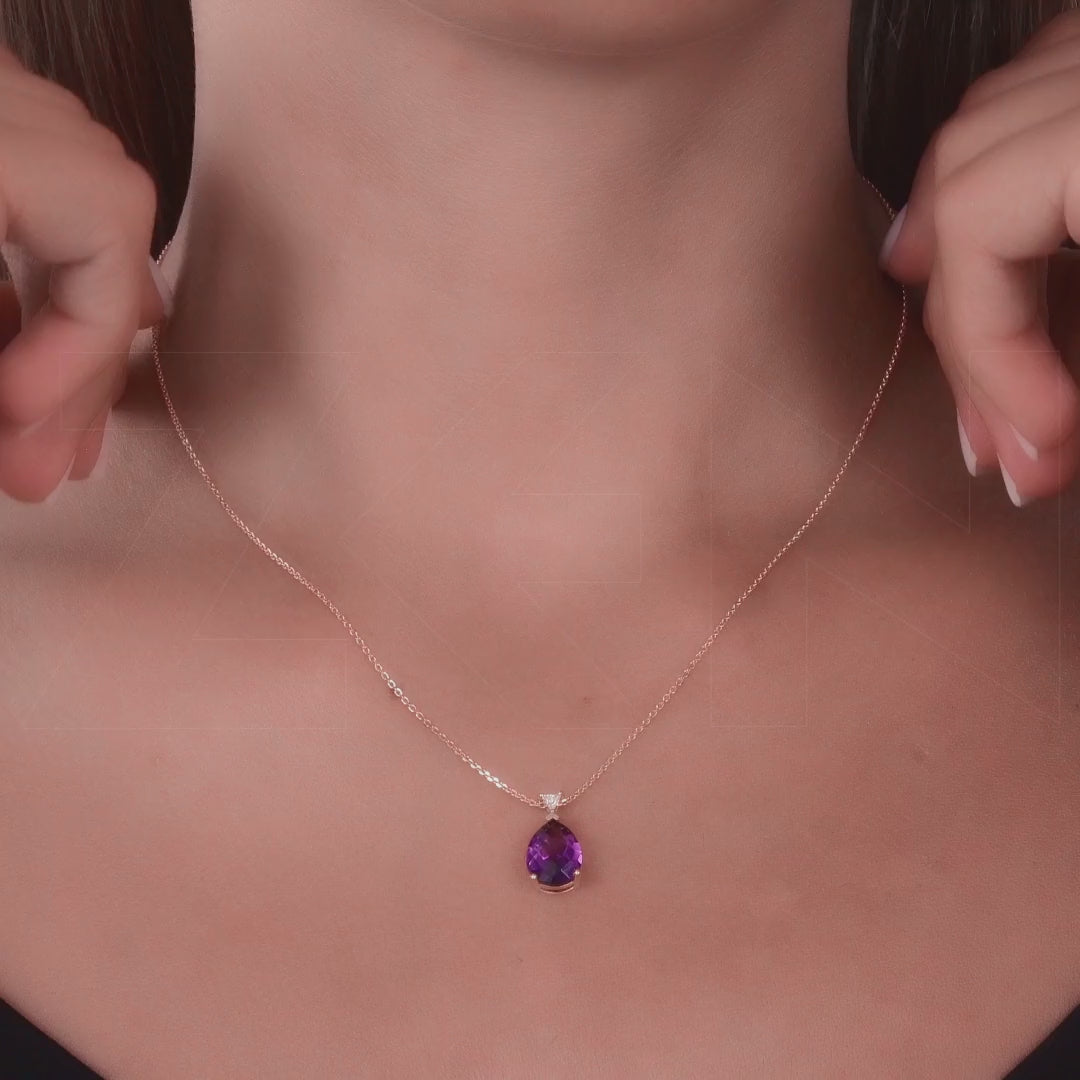2.04 ct. Amethyst Halskette