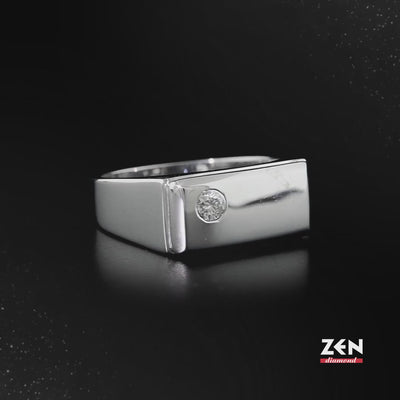 0.06 ct. Herren Silberring