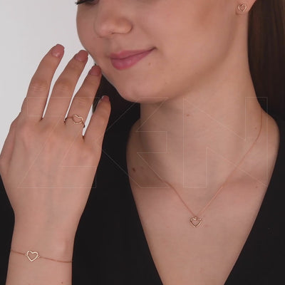 0.01 ct. Herz Diamant Ohrstecker