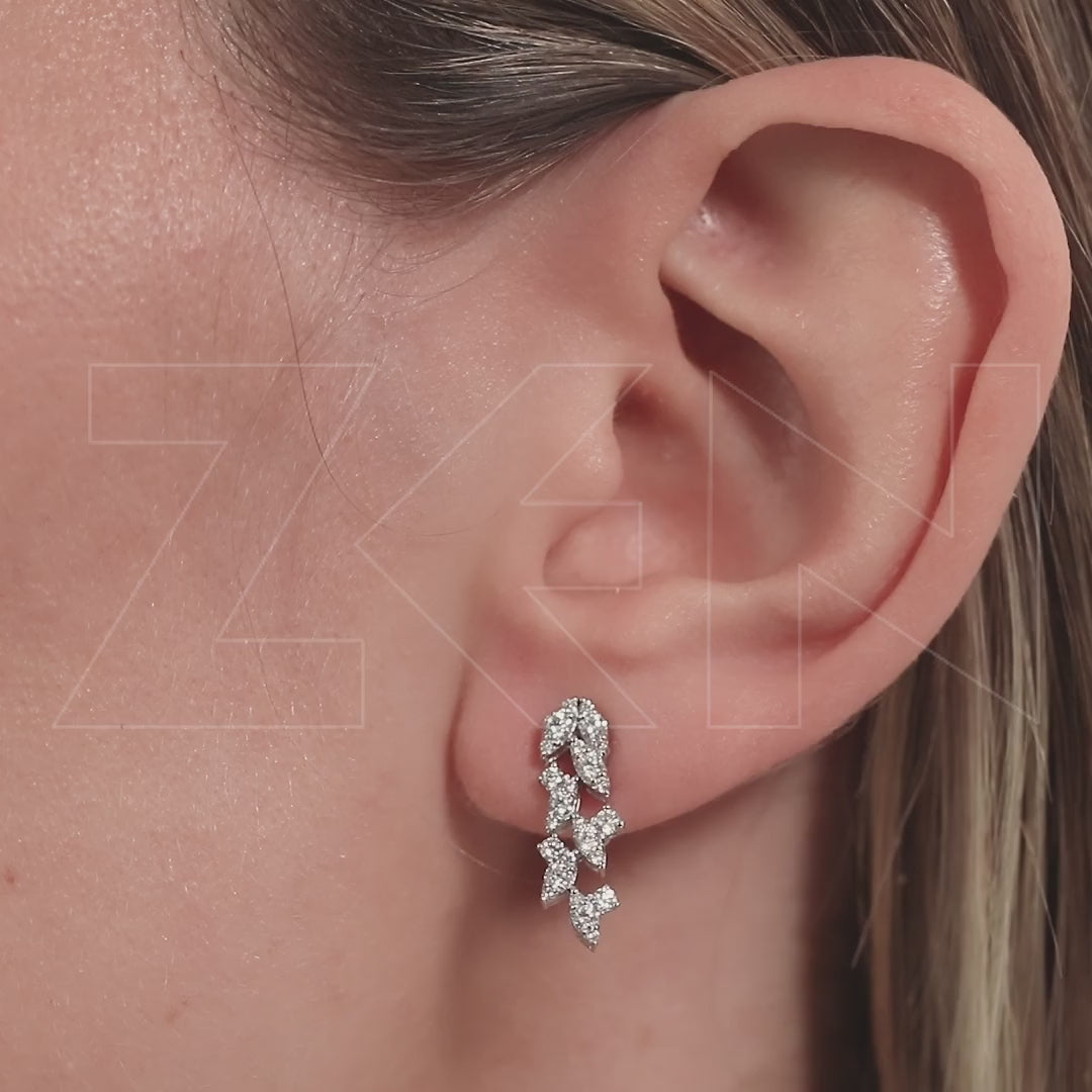 0.69 ct. Design Diamant Ohrringe