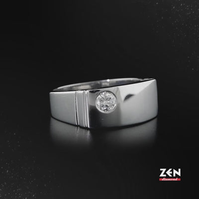 0.18 ct. Herren Silberring