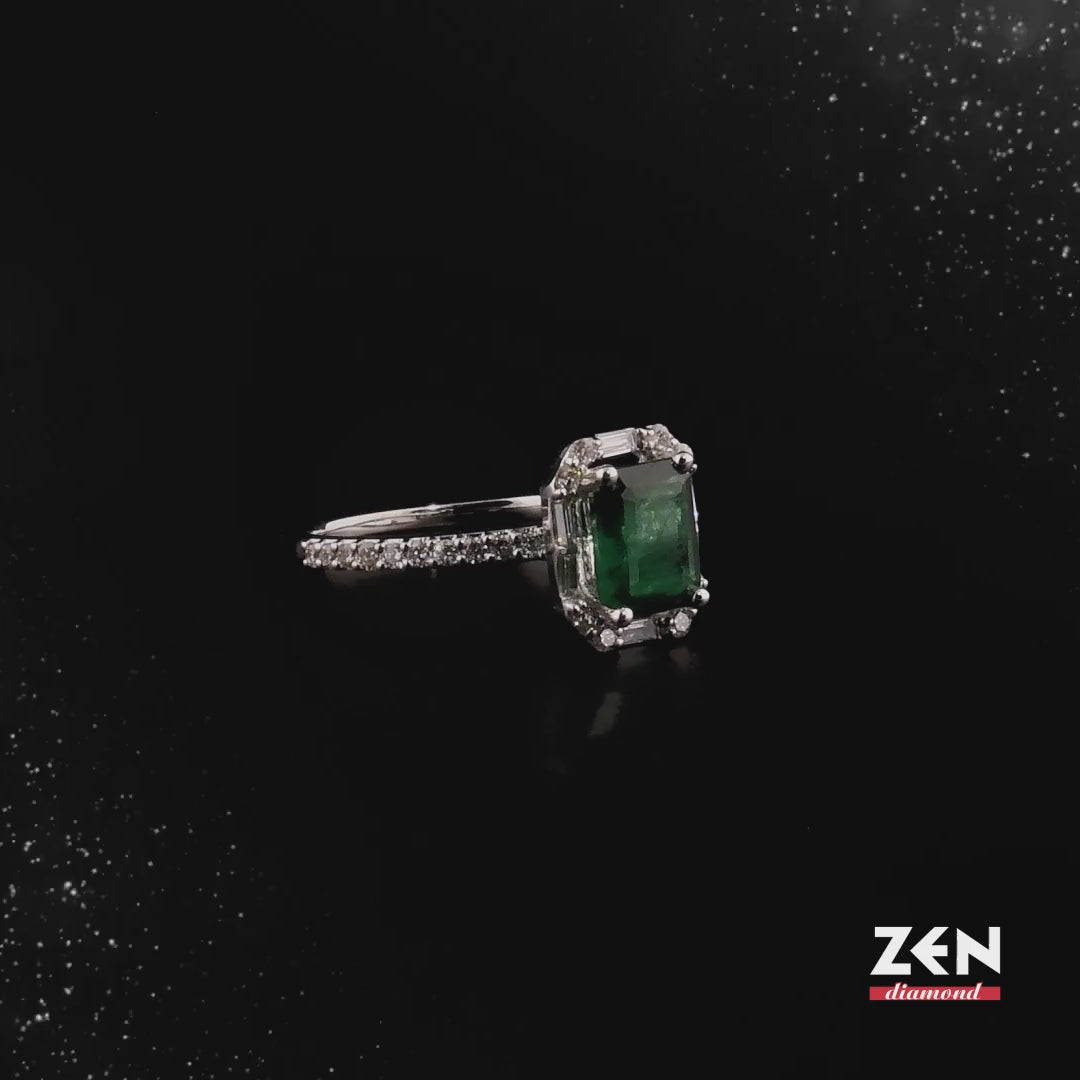 1.72 ct. Smaragd Ring