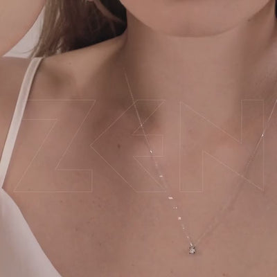 0.10 ct. Solitaire Diamond Necklace